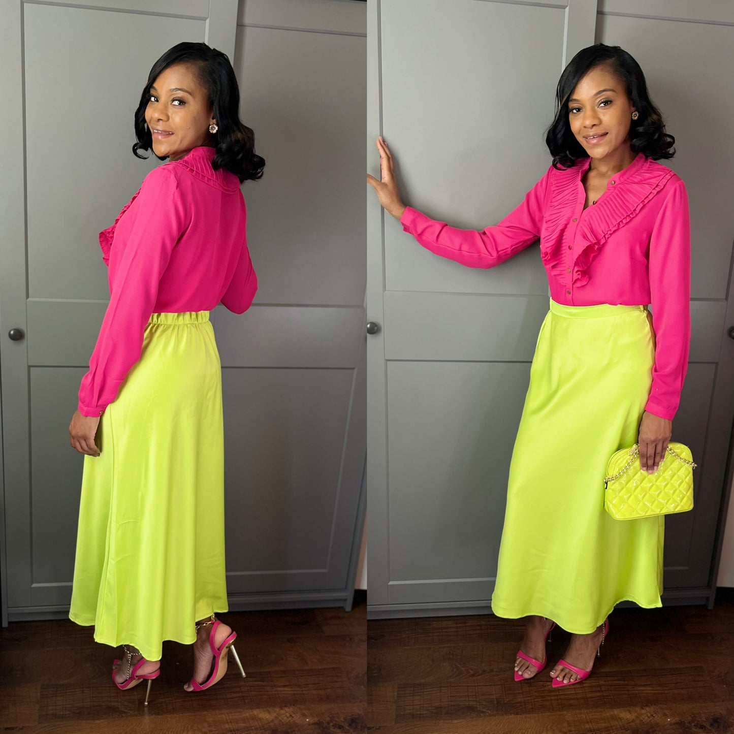 Vneck Pleated Top