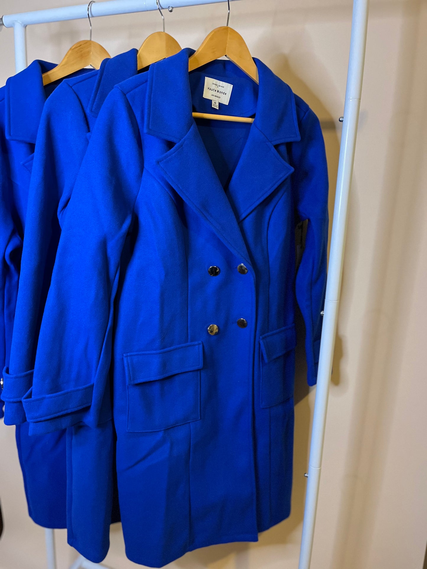 Button Front Wool Coat