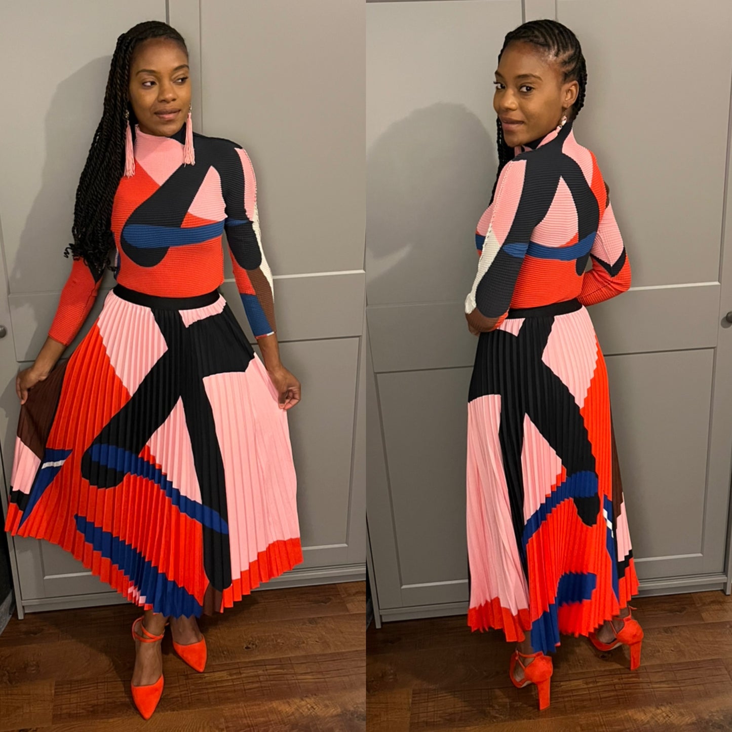 Janet 2 Pc Pleated Skirt Set