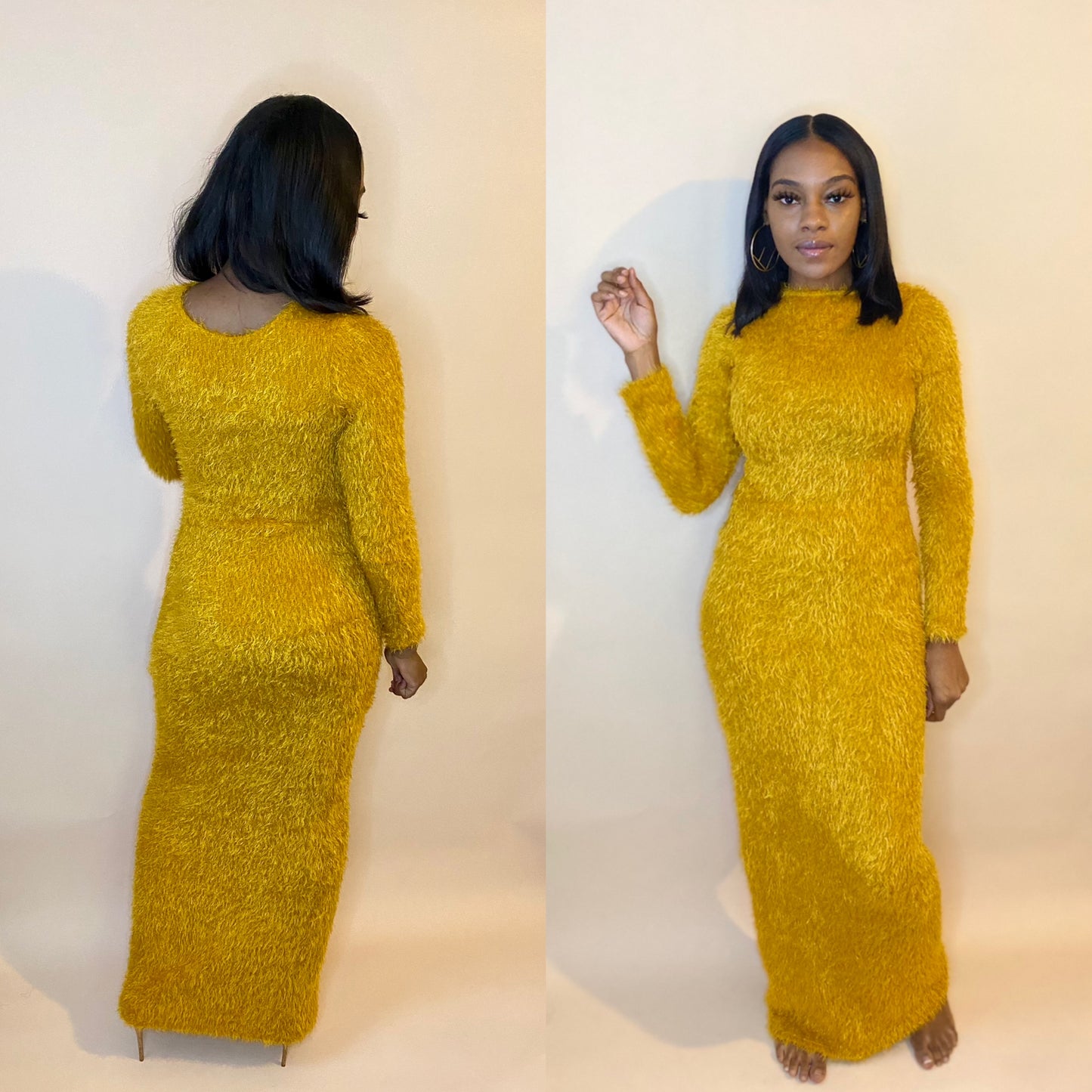 Fuzzy Maxi Dress