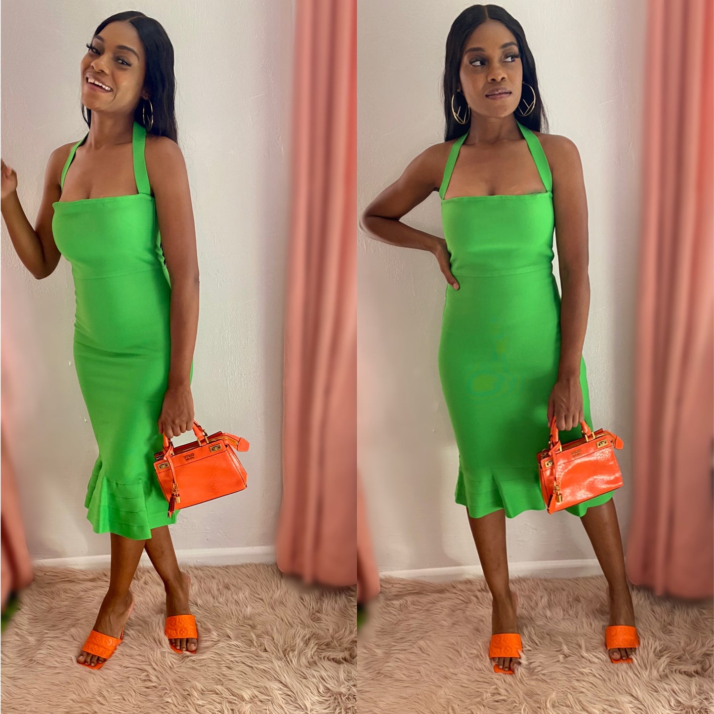 Fishtail Halter Bandage Dress