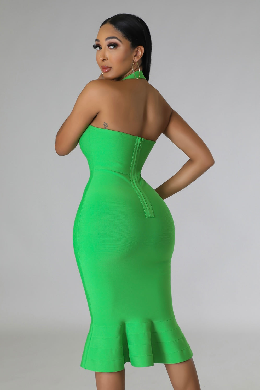 Fishtail Halter Bandage Dress