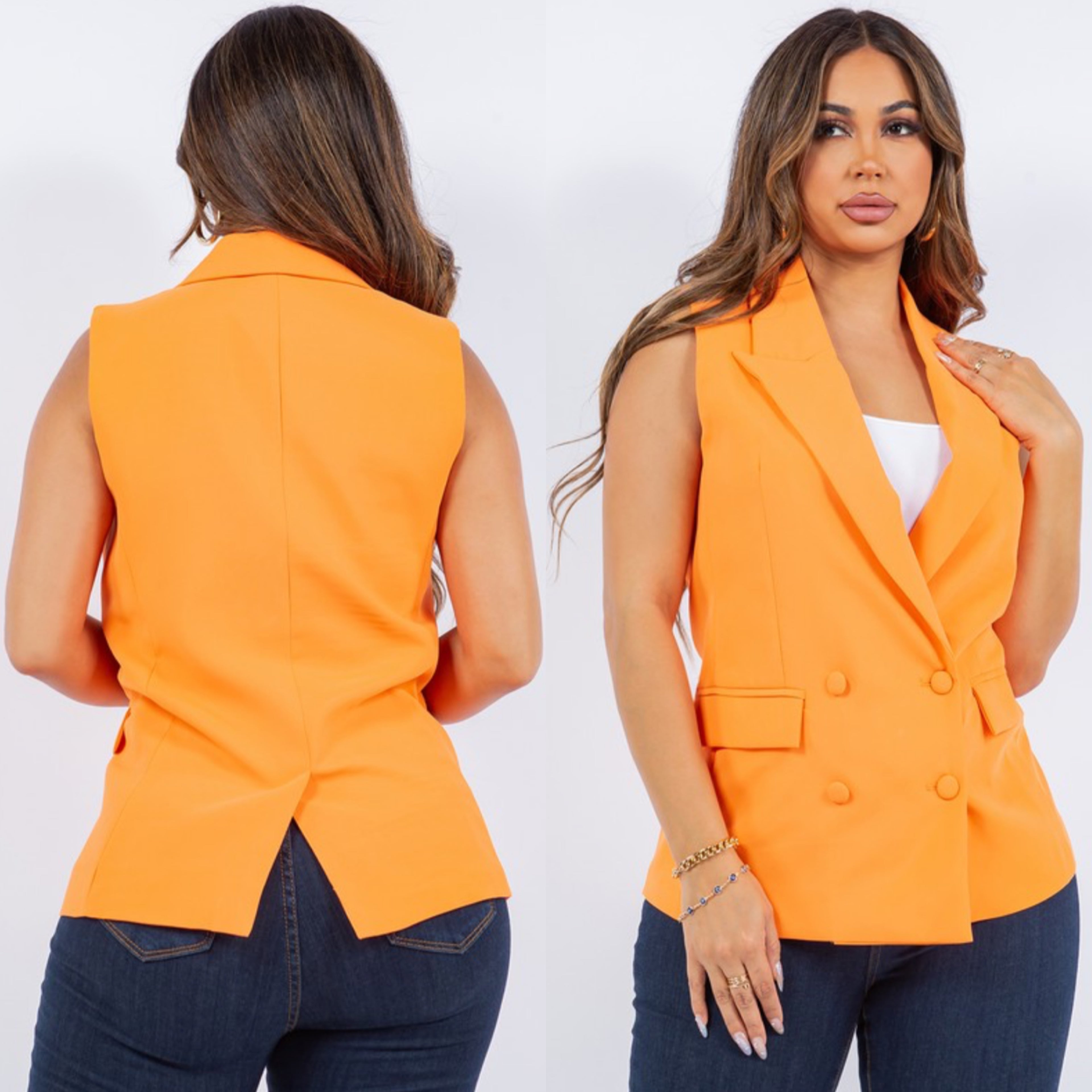 Sleeveless Blazer Vest
