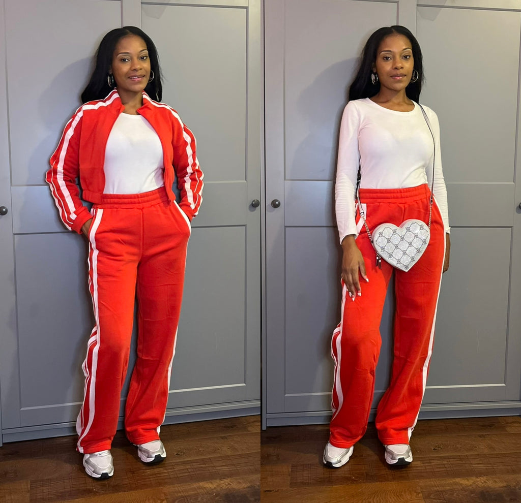 Striped Sweater Suit