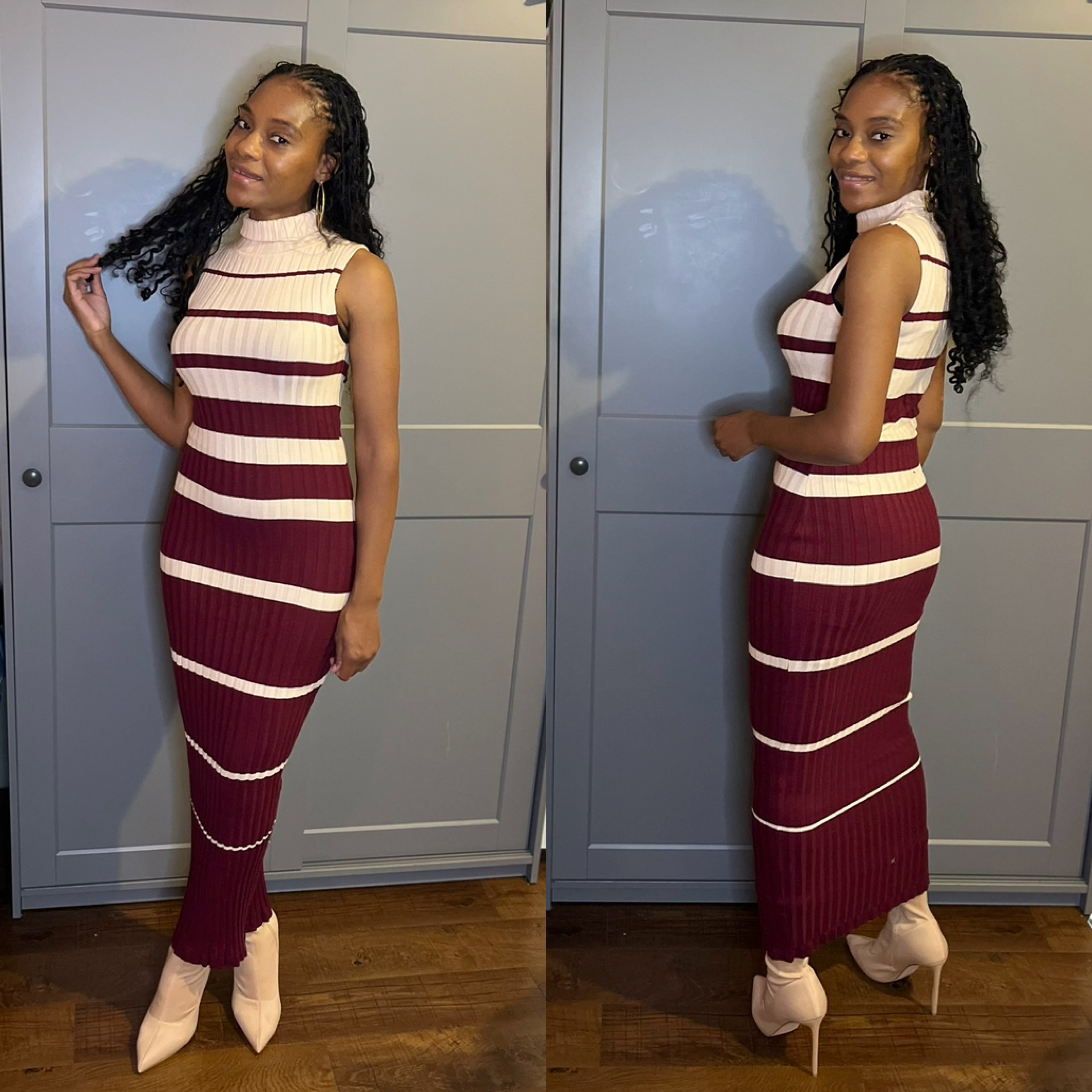 Sleeveless Turtle Neck Maxi Dress