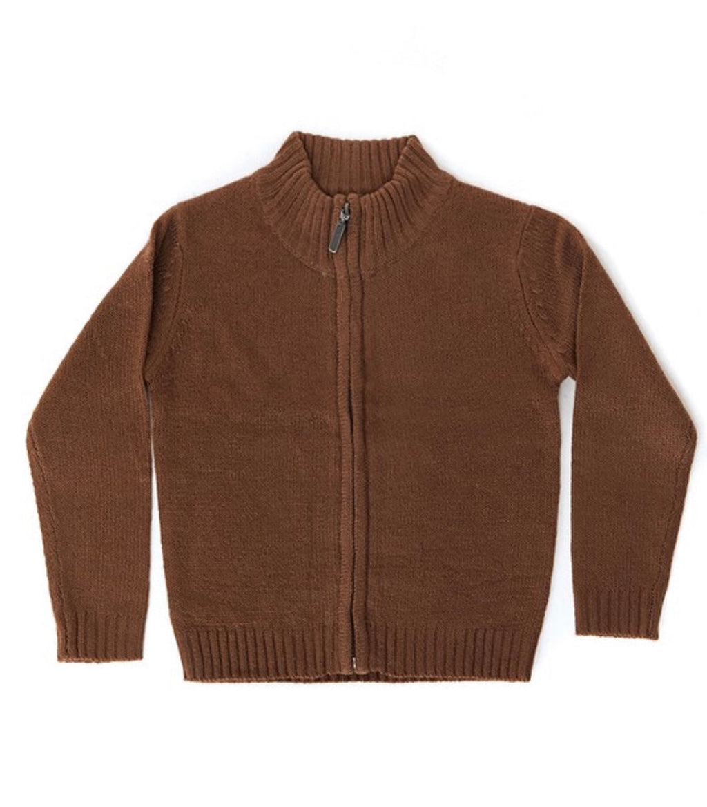 Boys Zip Front Sweater