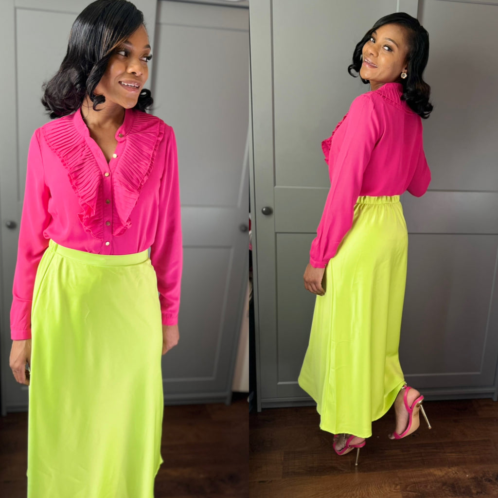 Flare Midi Skirt