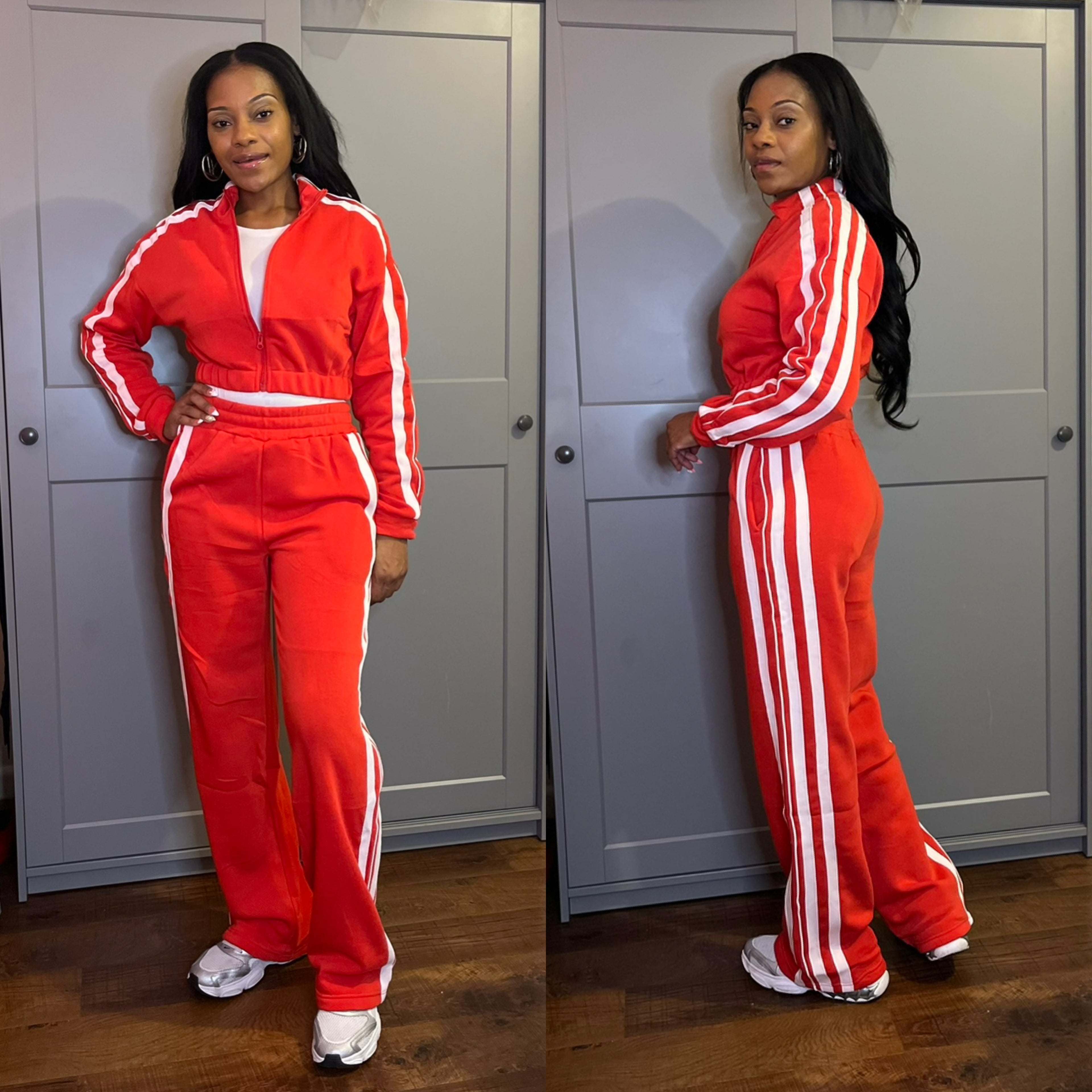 Striped Sweater Suit