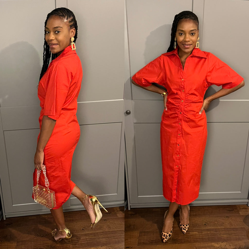 Button Down Midi Dress