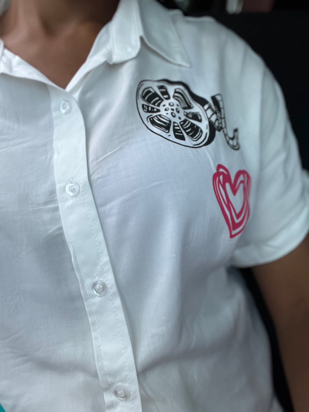 Marilyn Button Down Crop Shirt