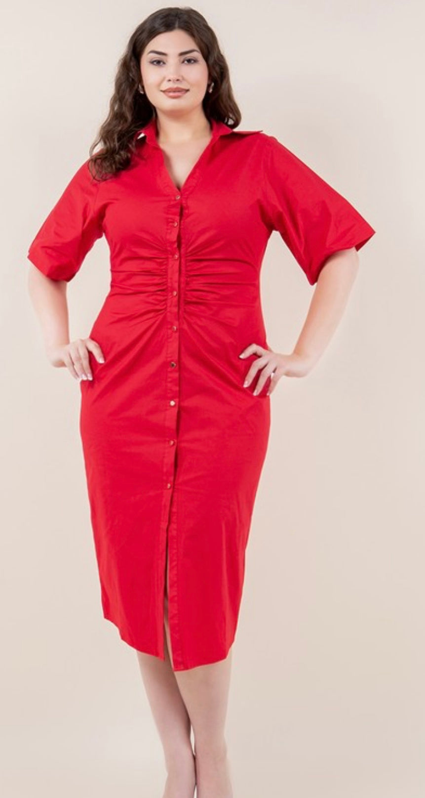 Button Down Midi Dress