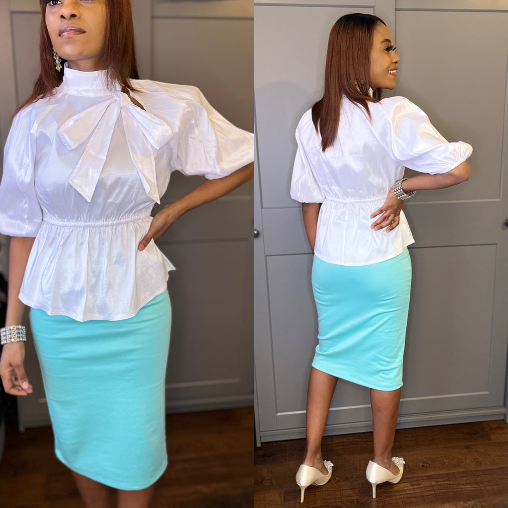 Bowtie Peplum Blouse