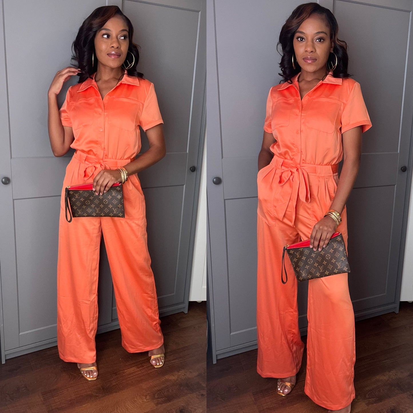 Wide Leg Belted Jumpsuit