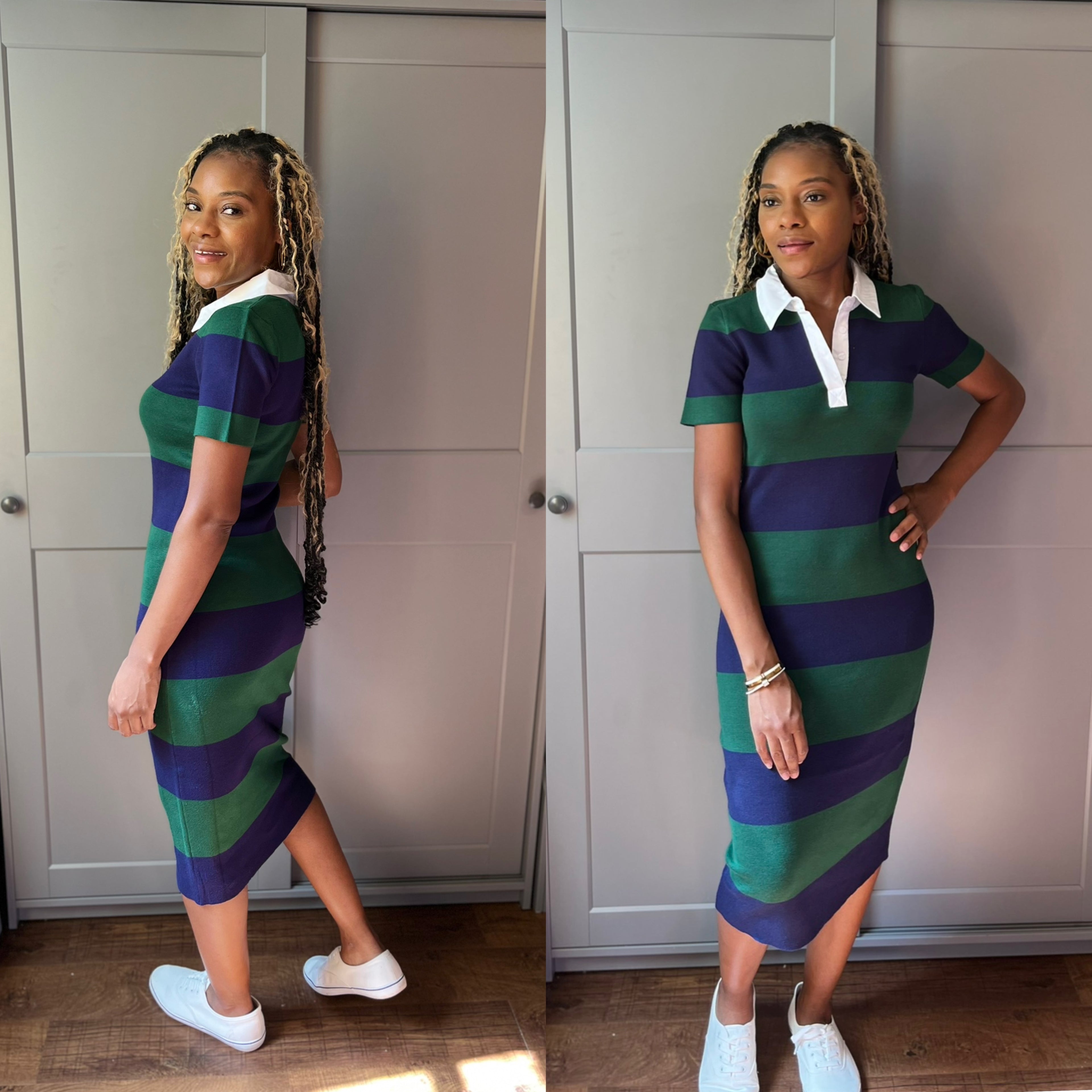 Striped Polo Dress – Kiki_uniquestyles