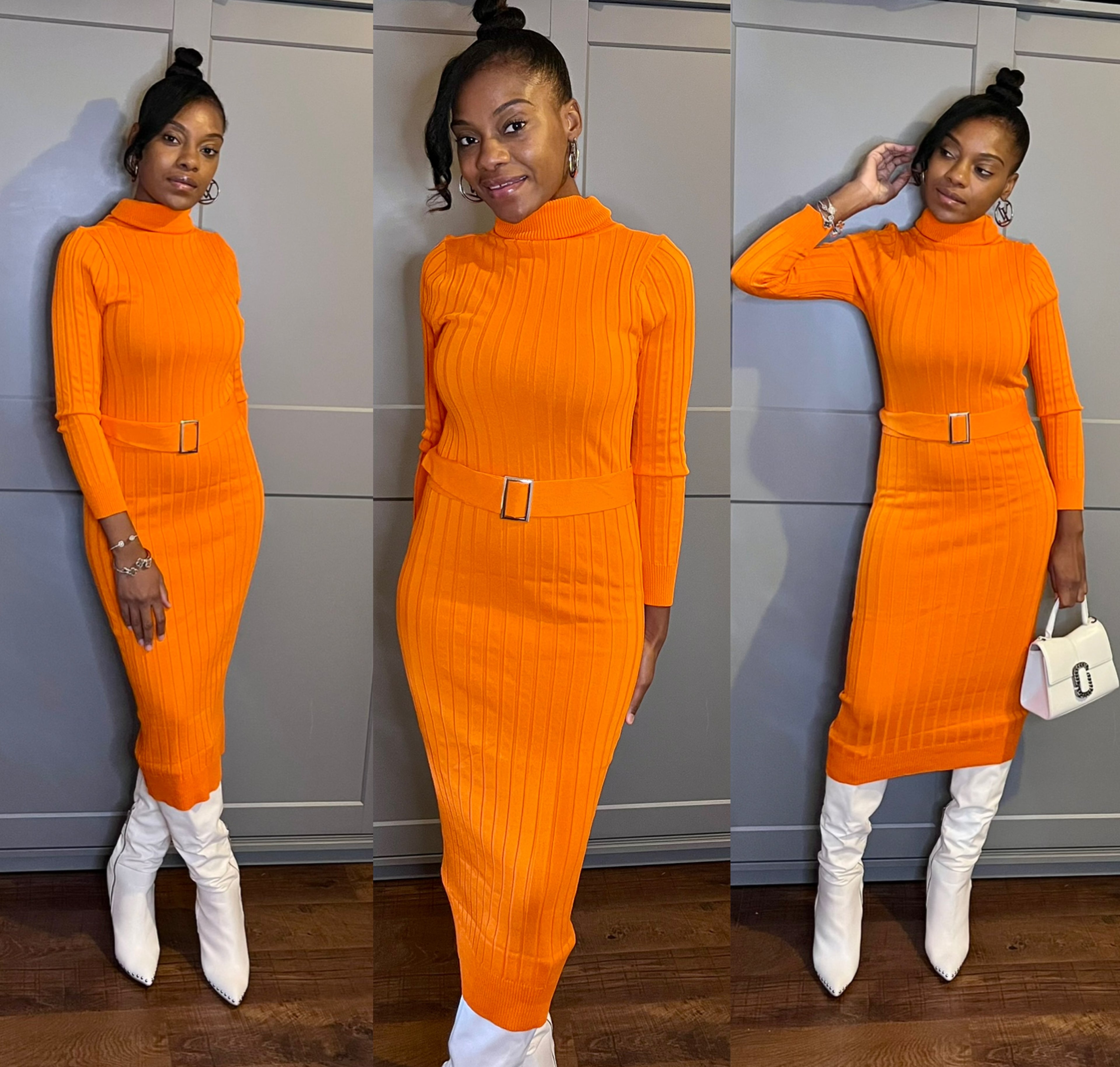 Turtle Neck Sweater Dress